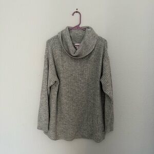 Isabel Maternity Gray Cowl Neck Sweater XL Cozy Knit